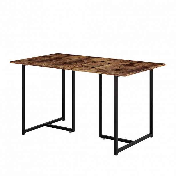 Vicco JÍDELNÍ STŮL Merido Rustikální dub/černá 140 x 80 cm