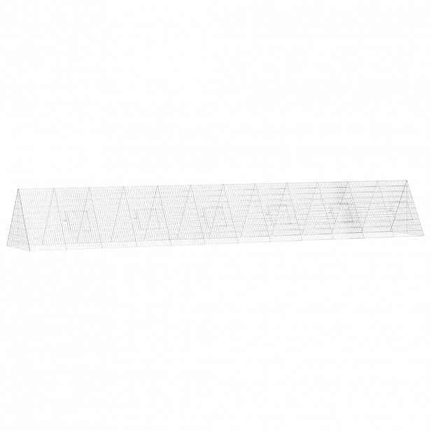 vidaXL Klec pro králíky Stříbrná 650 x 100 x 85 cm Pozinkovaná ocel