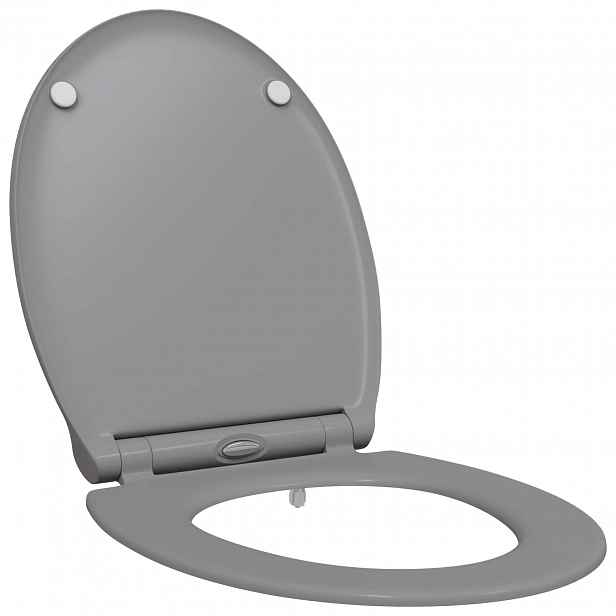 vidaXL Toaletní prkno Šedá 45,5 x 37,5 x 3,8 cm Duroplast