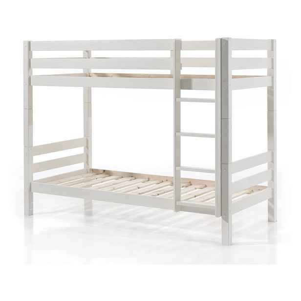 Bílá patrová dětská postel 90x200 cm Pino – Vipack