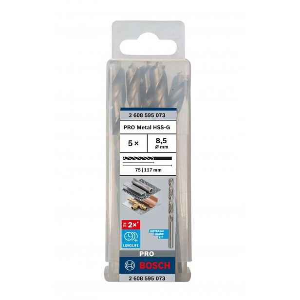 Bosch - Sada vrtáků do kovu, 8,5x117 mm, 5 ks 2608595073