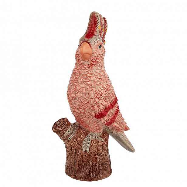 Butlers LORA Dekorace papoušek 32 cm - sv. růžová