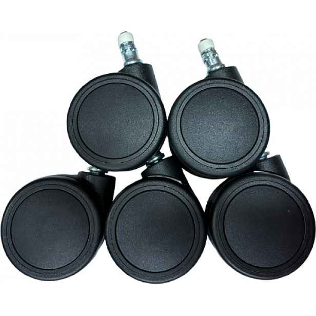 Kolečko na DXRacer FML08, FMP08, FMP09 pogumované, černé, průměr 60 mm, čep 11 mm
