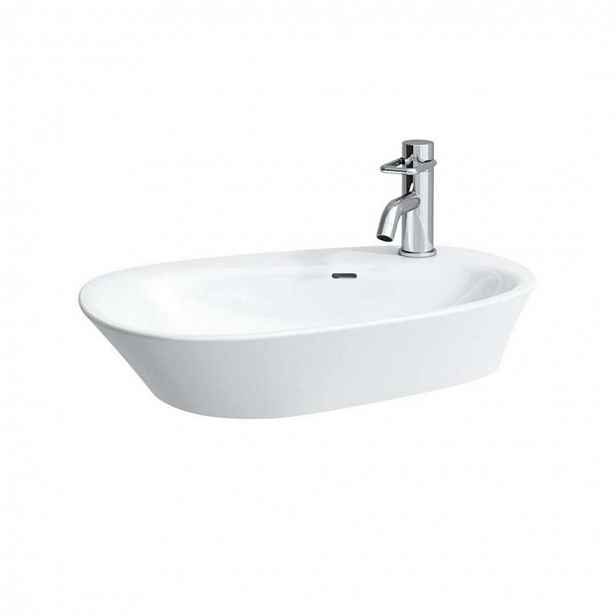 Laufen Palomba Collection - Umyvadlová mísa 60x40 cm, s 1 otvorem pro baterii, s LCC, bílá H8168034001041