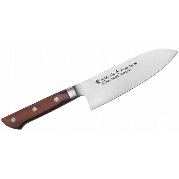 Nůž santoku Satake Kotori 17 cm japonský ocel 420J2 pakkawood