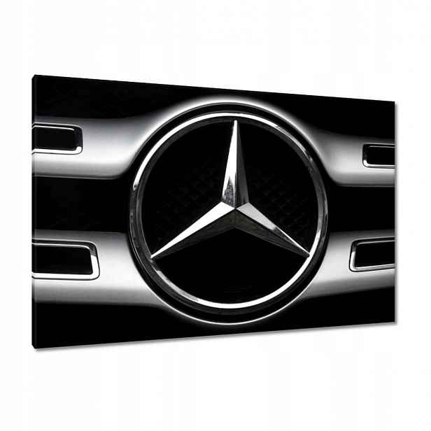 Obrazy 120x80 Mercedes Černobílé Bw
