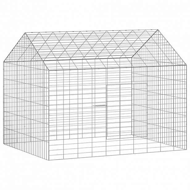vidaXL Klec pro králíky Stříbrná 100 x 78 x 78 cm Pozinkovaná ocel