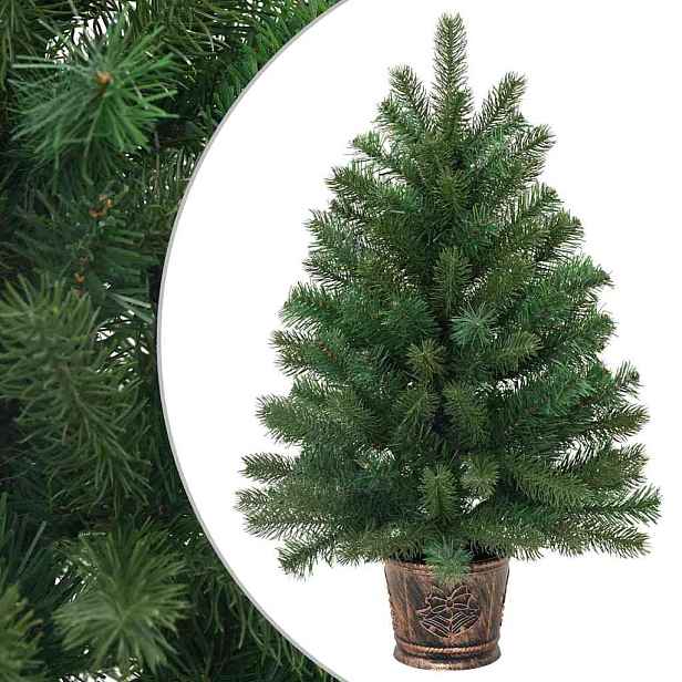 vidaXL Umělý vánoční stromeček s stojanem Zelená 95 cm PVC, PE a ocel