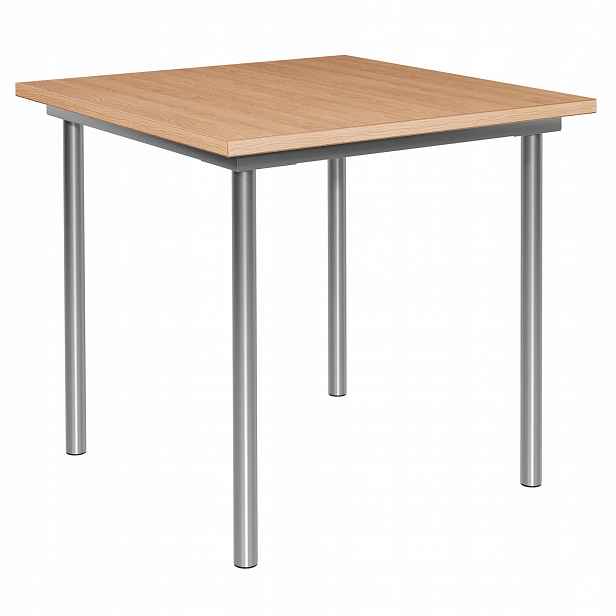 Čtvercový stolek 80 x 80 cm, nastavitelná výška, deska 28 mm, buk