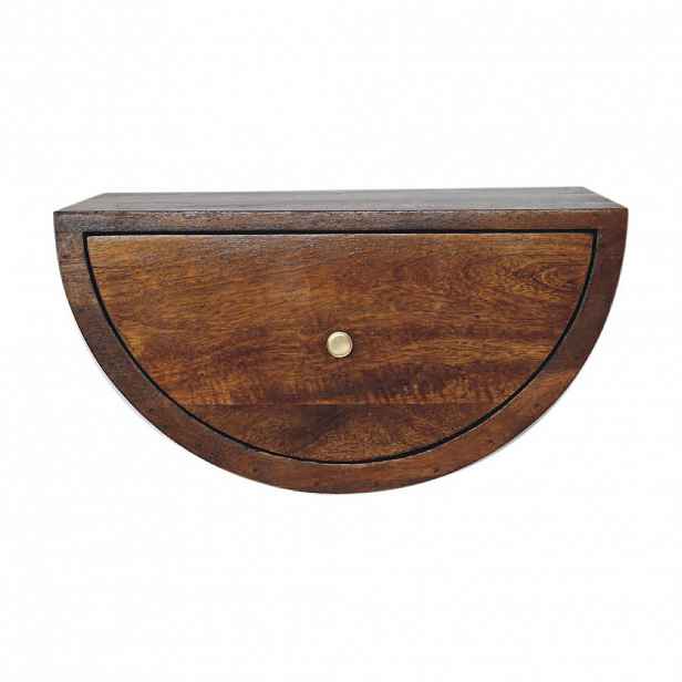 Artisan Furniture NOČNÍ SKŘÍŇKA Masivní dubový vzhled, 1 zásuvka a otevřená police, béžová