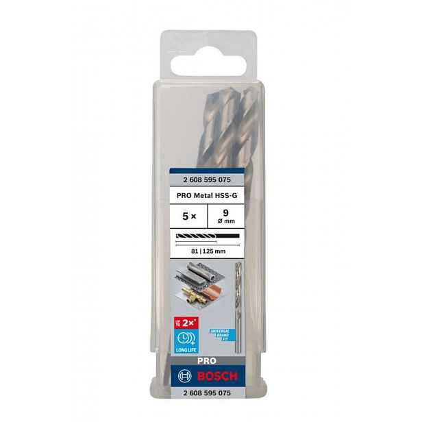 Bosch - Sada vrtáků do kovu, 9x125 mm, 5 ks 2608595075