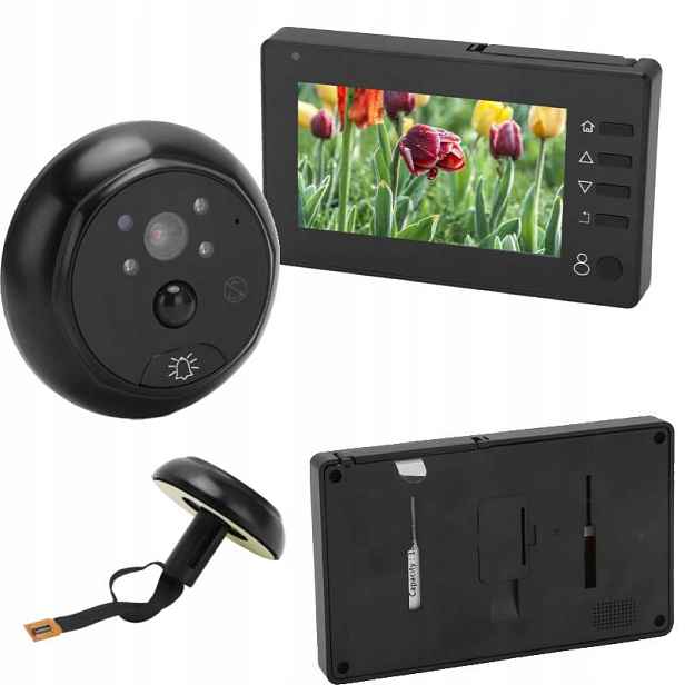 Elektronický Kamera Na Dveře Pir LCD 4.3" Širokoúhlý Na Baterie