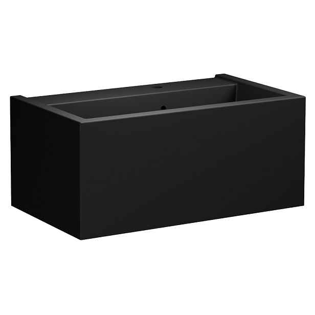 Kerasan KANAAL keramické umyvadlo 80x46,5cm, černá mat