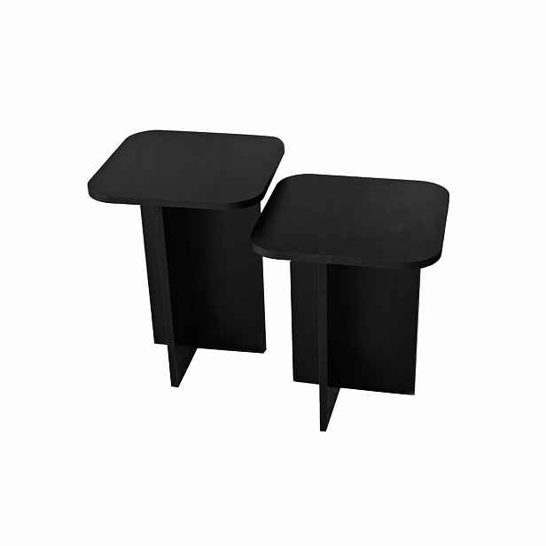 Sada odkládacích stolků Blues Black, 2 ks