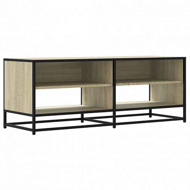 vidaXL TV skříňka dub sonoma 120,5 x 40 x 46 cm kompozitní dřevo a kov