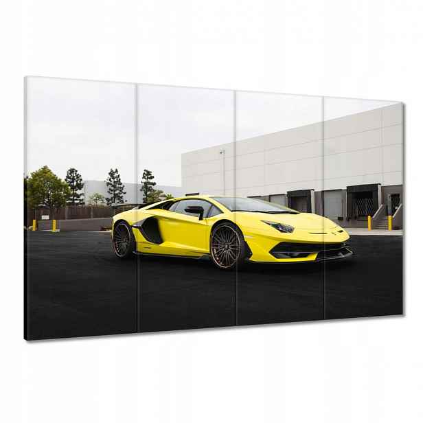 Obrazy 120x80 Žluté sportovní auto L4M0