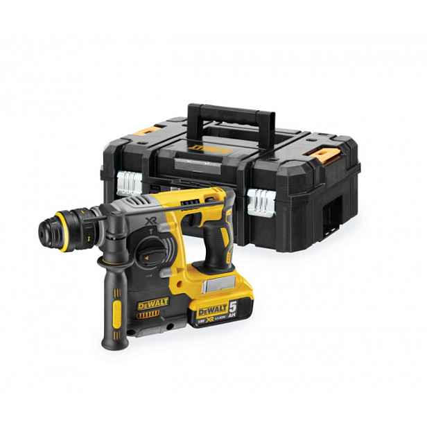 DeWALT - 18V AKU kombinované kladivo SDS Plus, 2x aku 5,0 Ah XR, nabíječka DCH274P2T