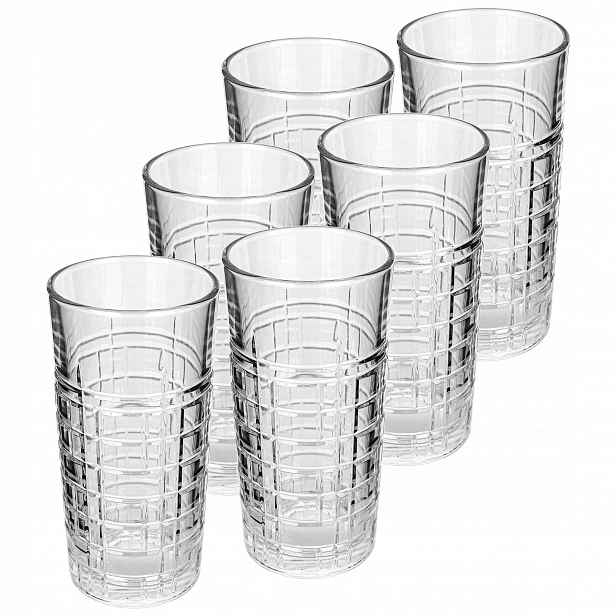 Sklenice Na Drinky Na Vodu A Šťávu 350 ml Jako Dárek Vysoká Sada 6 Ks