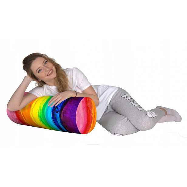 Velký polštář Váleček Colorfull 25x60 cm z paměťové pěny