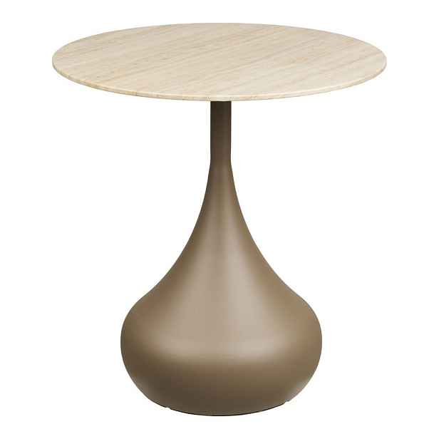 Kulatý odkládací stolek se skleněnou deskou ø 50 cm Pienza – House Nordic