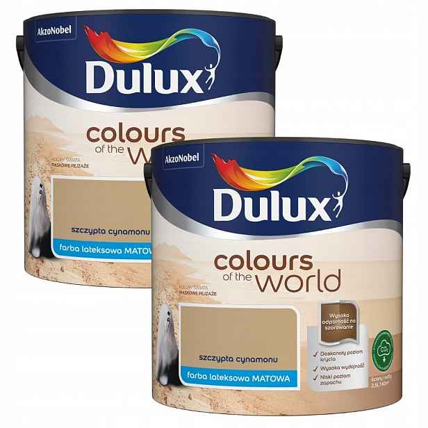 Set Dulux Barvy Světa 2x2,5 Latexová Emulze Špetka Skořice 5L
