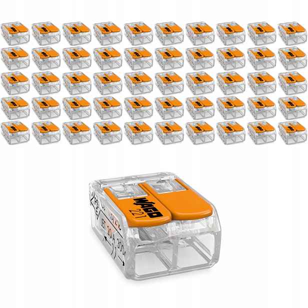 Set Rychlospojka 2 zásuvky 0,14-4 mm 221-412 upínací 50 Ks
