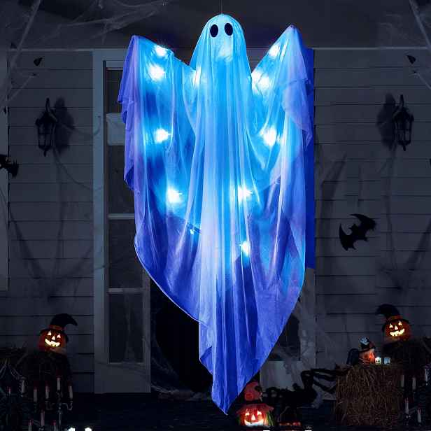 Halloweenská Dekorace Závěsný Duch Led 119 CM Ozdoba Uvnitř Venku