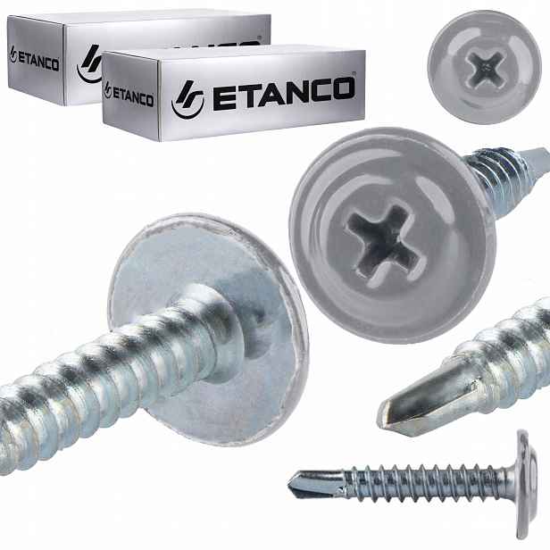 Samovrtné podložky 4,2 x 25 mm Ral 9006 500 ks Etanco Gm-b