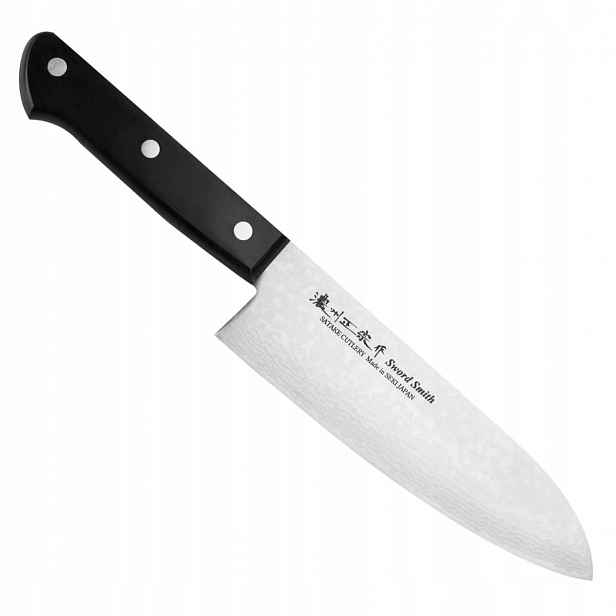 Satake Unique VG-10 Damascus Japonský Nůž Santoku na Zeleniny 17 cm