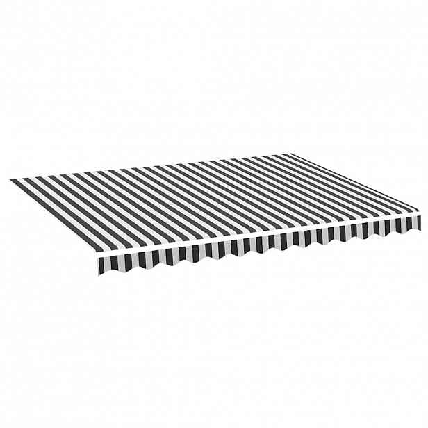 vidaXL Náhradní plachta na markýzu antracitová a bílá 350 x 250 cm polyesterová
