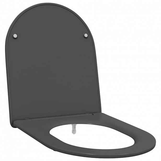 vidaXL Toaletní prkno Antracitová 47 x 36 x 3,4 cm Duroplast