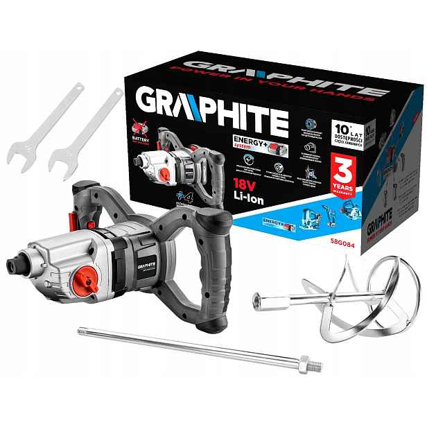 Bezkartáčová akumulátorová míchačka Energy+ 18V Graphite