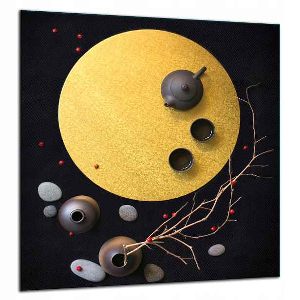Skleněná Ochranná Deska Panel Lepidlo 60x65 Kuchyně