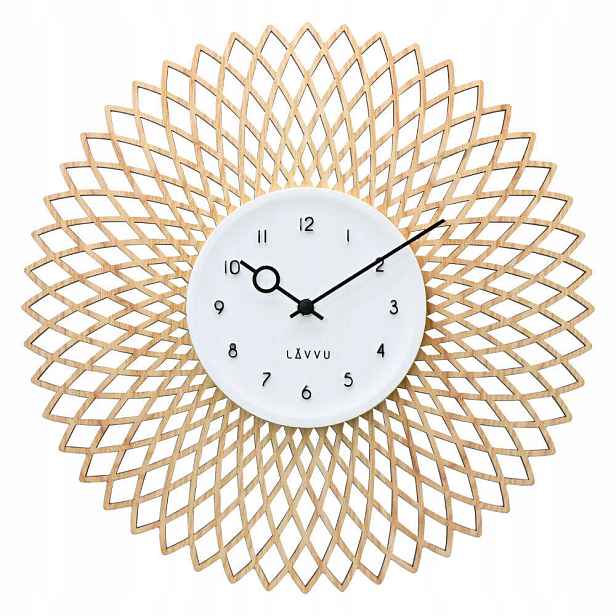Efektní Dřevěné Nástěnné Hodiny Lavvu LCS4100, průměr 38 cm