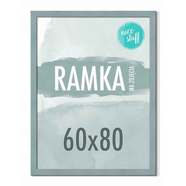 Rámeček 60x80 Rámeček Na Fotografie 80x60 Rámečky na fotografie plakát Šedo-modrá
