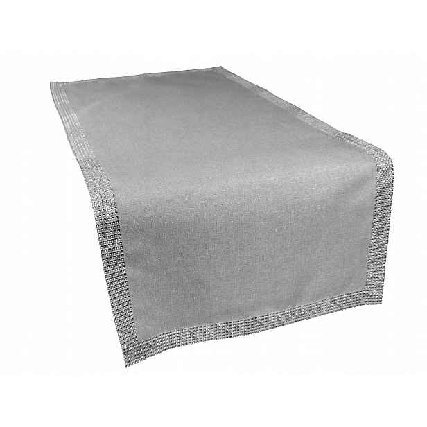 Ubrus Margo s glamour zirkony 130x180 šedý