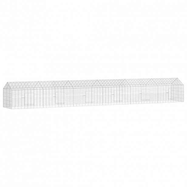 vidaXL Klec pro králíky Stříbrná 600 x 78 x 78 cm Pozinkovaná ocel