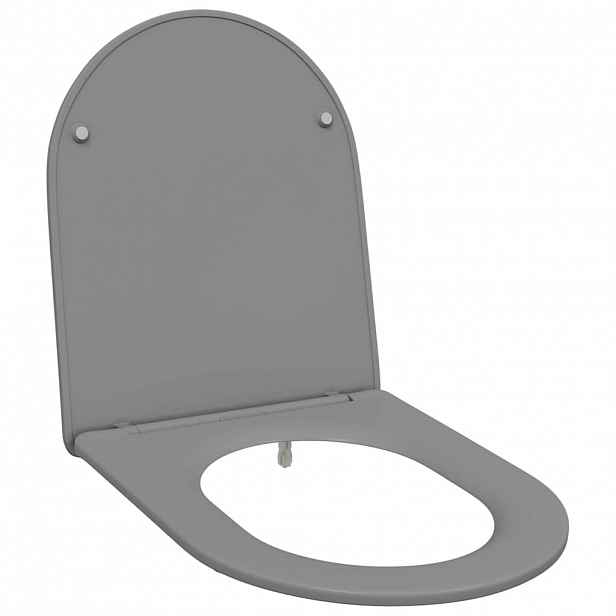 vidaXL Toaletní prkno Šedá 47 x 36 x 3,4 cm Duroplast