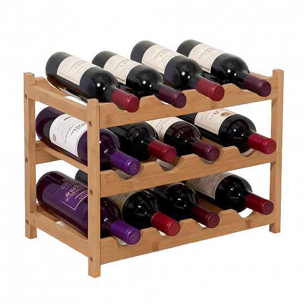 Relaxdays VINOSTOJAN Přírodní bambus