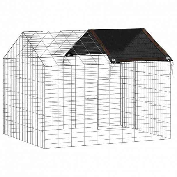 vidaXL Klec pro králíky Stříbrná 100 x 78 x 78 cm Pozinkovaná ocel