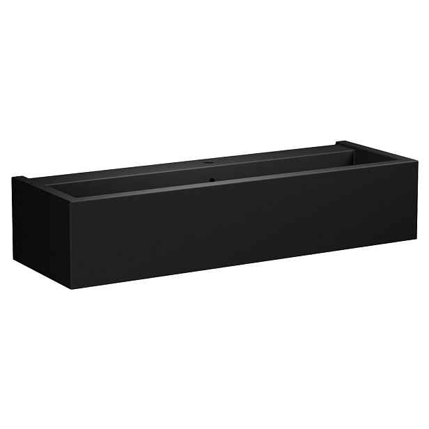 Kerasan KANAAL keramické umyvadlo 120x40cm, černá mat
