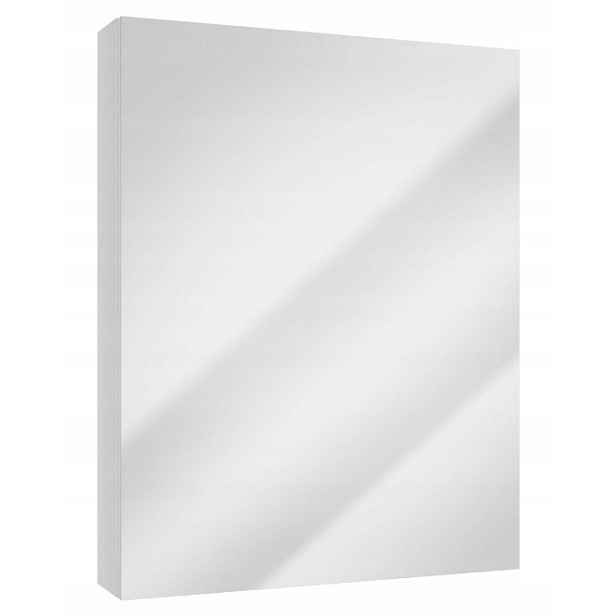 Koupelnová skříňka Se Zrcadlem závěsná Do Koupelny 76x60 cm bílá 3 police