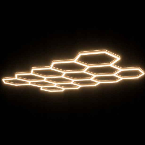 Led stropní lampa černá 399W 4000K 229x394 cm autoservis HEX14