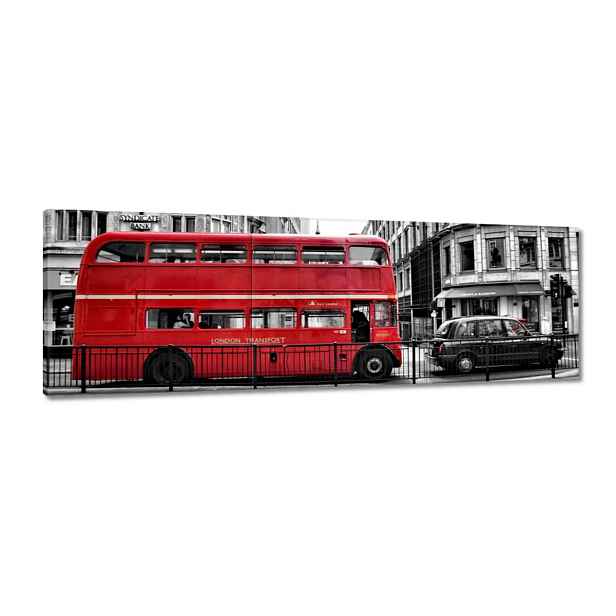 Obrazy 120x40 Červený autobus Londýn