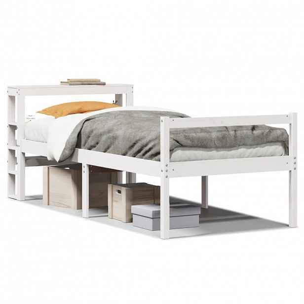 vidaXL Postel s čelem pro seniory bílá 75 x 190 cm masivní borovice