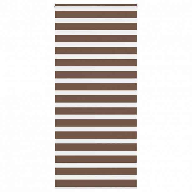 vidaXL Zebra roleta hnědá 100x200 cm šířka látky 95,9 cm polyester