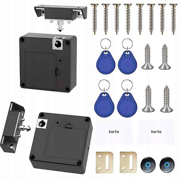 2KS Zámků Do Skříně Nfc Nábytkový Zámek Smart Lock 2 Karty Rfid Skrytý