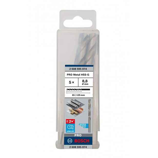 Bosch - Sada vrtáků do kovu, 8,8x125 mm, 5 ks 2608595074