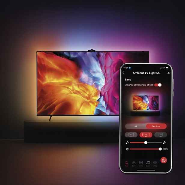 GoSmart Ambientní Led Rgb osvětlení za Tv 55“ (139 cm)