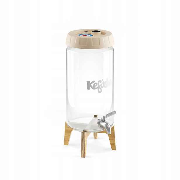 Kombucha fermenter se stojánkem a výčepem 4 litrů Béžová
